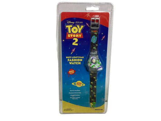 Disney Pixar Toy Story 2 Buzz Lightyear Fashion Watch - Quartz Accuracy, Displays Time & Date, Includes Battery, Talking & Lights Up