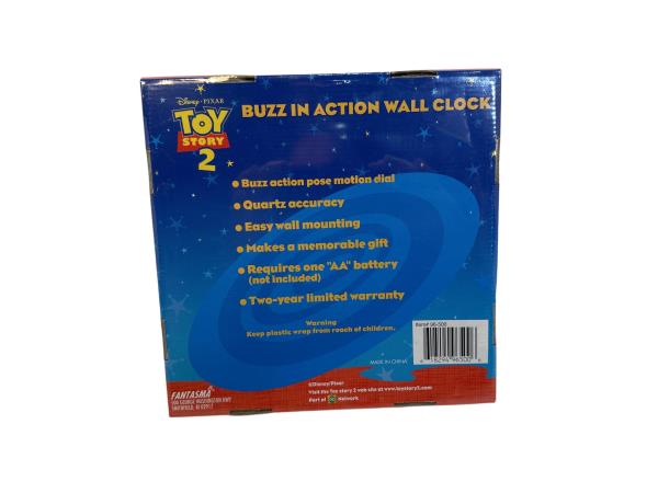 Disney Pixar Toy Story Buzz in Action Wall Clock by Fantasma - Easy Wall Mounting & Quartz Accuracy