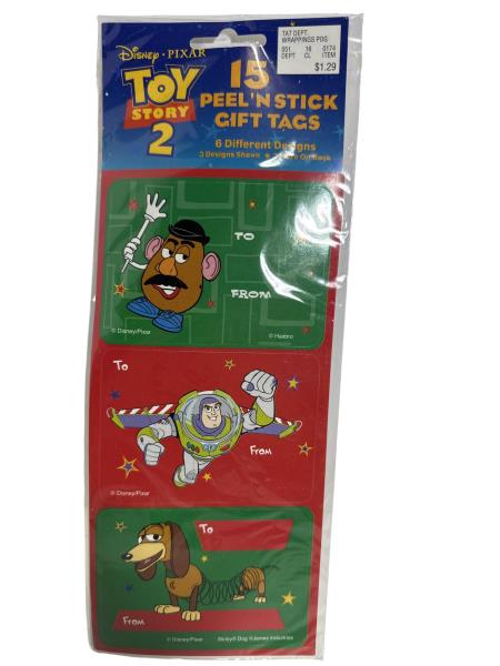 Disney Pixar Christmas Peel'N Stick Gift Tags - 6 Different Designs by The Paper Magic Group