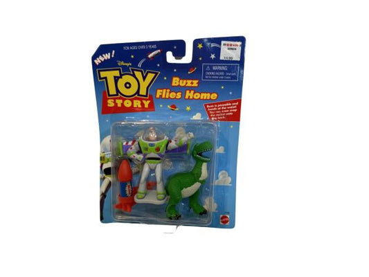 Disney Toy Story Buzz Lightyear Action Figure by Mattel - Poseable with Rocket Accessory