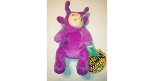 PURPLE TELETUSHY MEANIES TWISTED TOYS SERIES 1999 Bean Bag Plush Toy from the Idea Factory