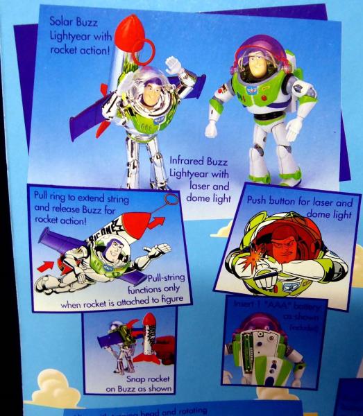 Toy Story Solar & Infrared Buzz Lightyear 2 Figure Set Thinkway New 1995 Amricon