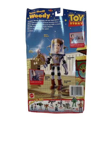 Disney's Toy Story Space Sheriff Woody with Cosmic Sheriff Suit and Firing Turbo Blaster by Mattel - 1998