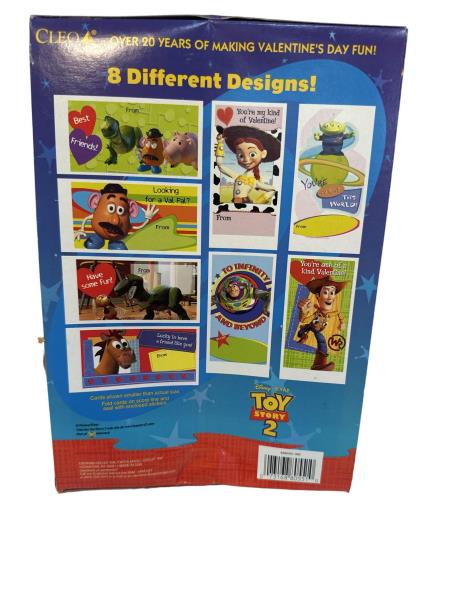 Disney Pixar Toy Story 2 Rainbow Foil Valentines - 28 Fold & Seal Cards with 42 Stickers