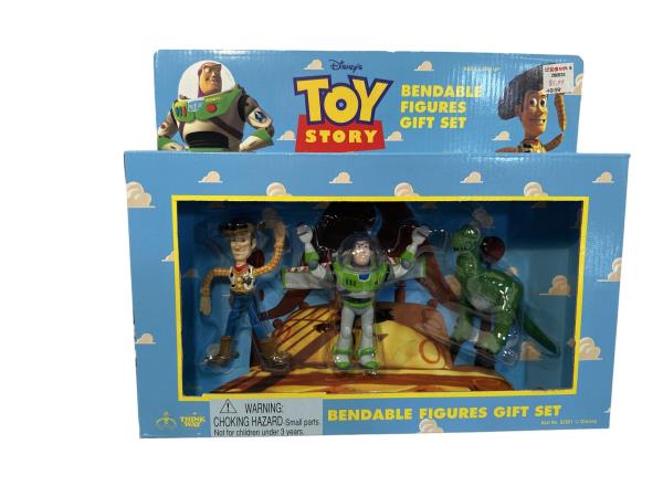 Disney's Toy Story Bendable Figures Gift Set - Woody, Buzz Lightyear, and Rex