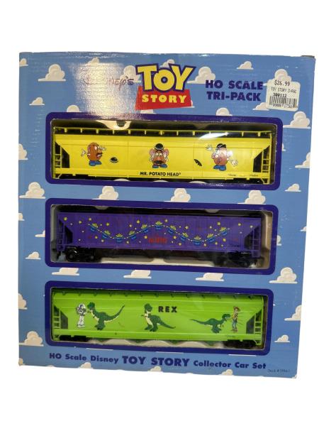 Disney HO Scale Toy Story Collector's Train Set - Hasbro 1996 Limited Edition - Includes Mr. Potato Head, Rex, Slinky Dog