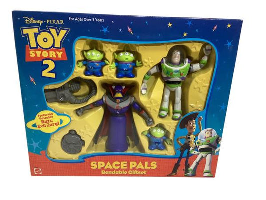 Mattel Disney Pixar Toy Story 2 Space Pals Bendable Giftset Featuring Poseable Buzz and Evil Zurg - #67994