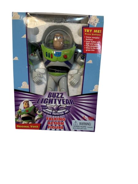 Thinkway Toys Buzz Lightyear Talking Action Figure - Original Voice, Fully Poseable, with Light and Sound Effects