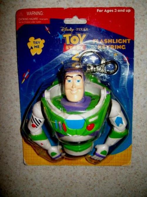 1995 Toy Story 2 Keychain Buzz Lightyear Monogram Flashlight  New in Package