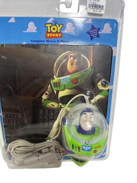 Disney's Toy Story Buzz Lightyear Computer Mouse & Mouse Pad - PS/2 and Serial Integrated Mouse