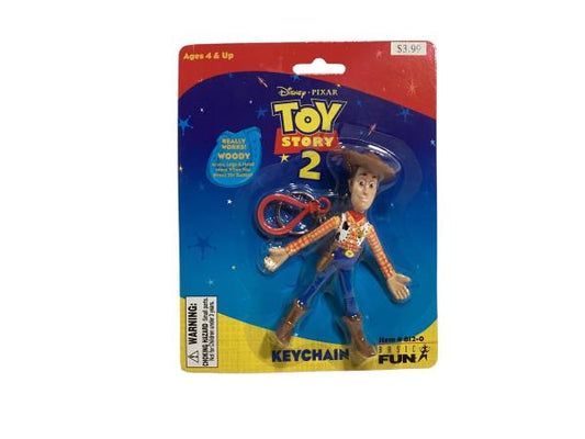 Disney Pixar Toy Story 2 Woody Keychain - Puppet Action Figure with Movable Arms and Legs