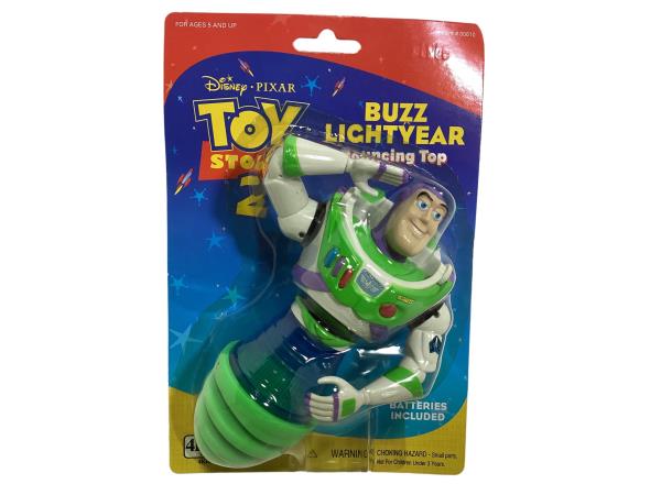 Disney Pixar Toy Story Buzz Lightyear Bouncing Top with Batteries Included, F.A.O Schwarz Exclusive