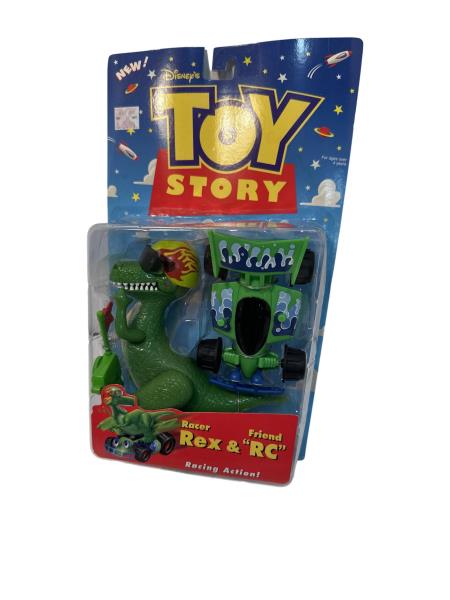 Mattel Disney's Toy Story Racer Rex & RC Green Toy Car and Dinosaur Figure - High-Speed Racing Action!