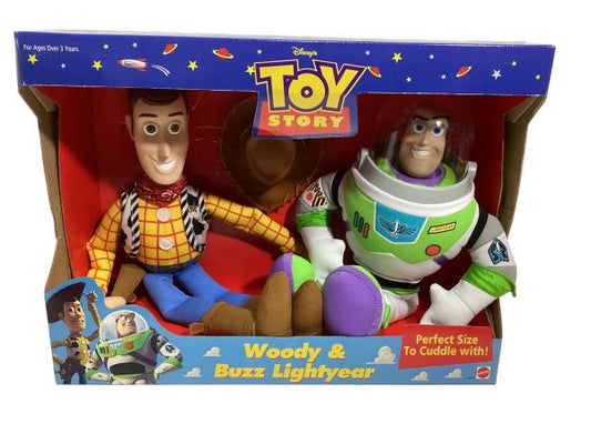 Disney's Toy Story Buzz Lightyear & Woody Plush Set - Perfect Size for Cuddling!