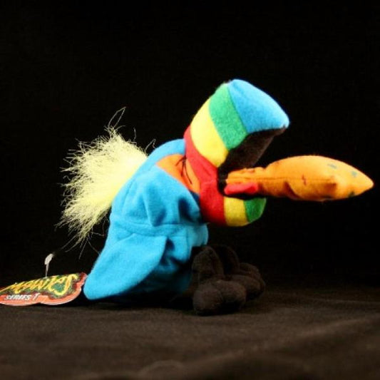 1997 Meanies Series 1 Hurley the Pukin  Toucan Bird Bean Bag Animal