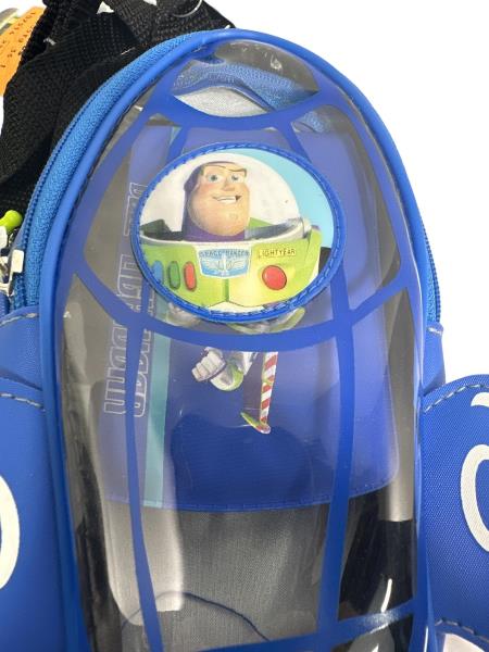 Toy Story Buzz Lightyear Space Ranger Blue Backpack with Green Alien Keychain