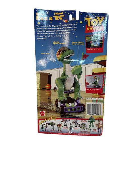 Mattel Disney's Toy Story Racer Rex & RC Green Toy Car and Dinosaur Figure - High-Speed Racing Action!